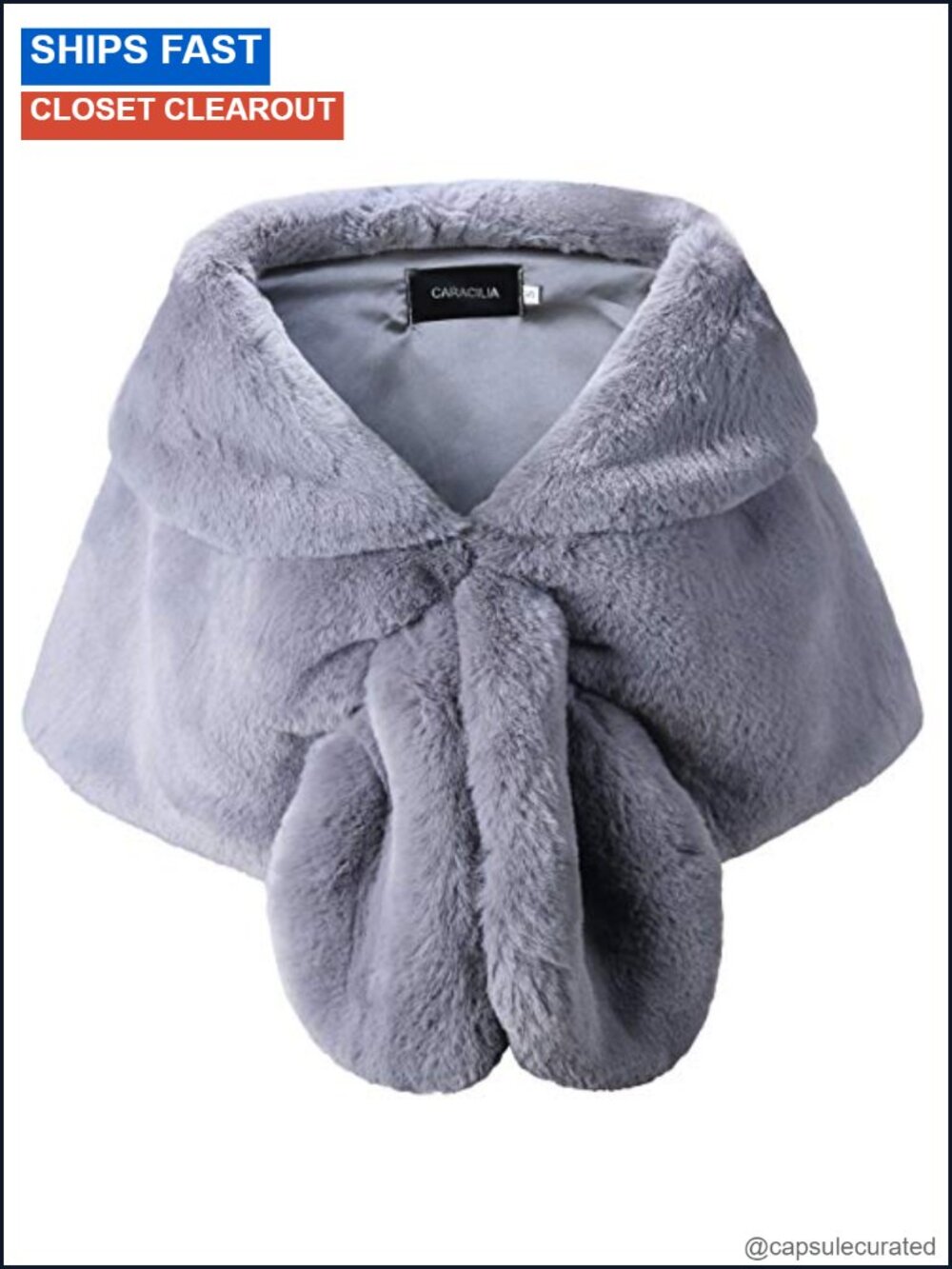 Faux Fur Shawl Wrap Stole Shrug Winter Bridal Wedding Cover Up